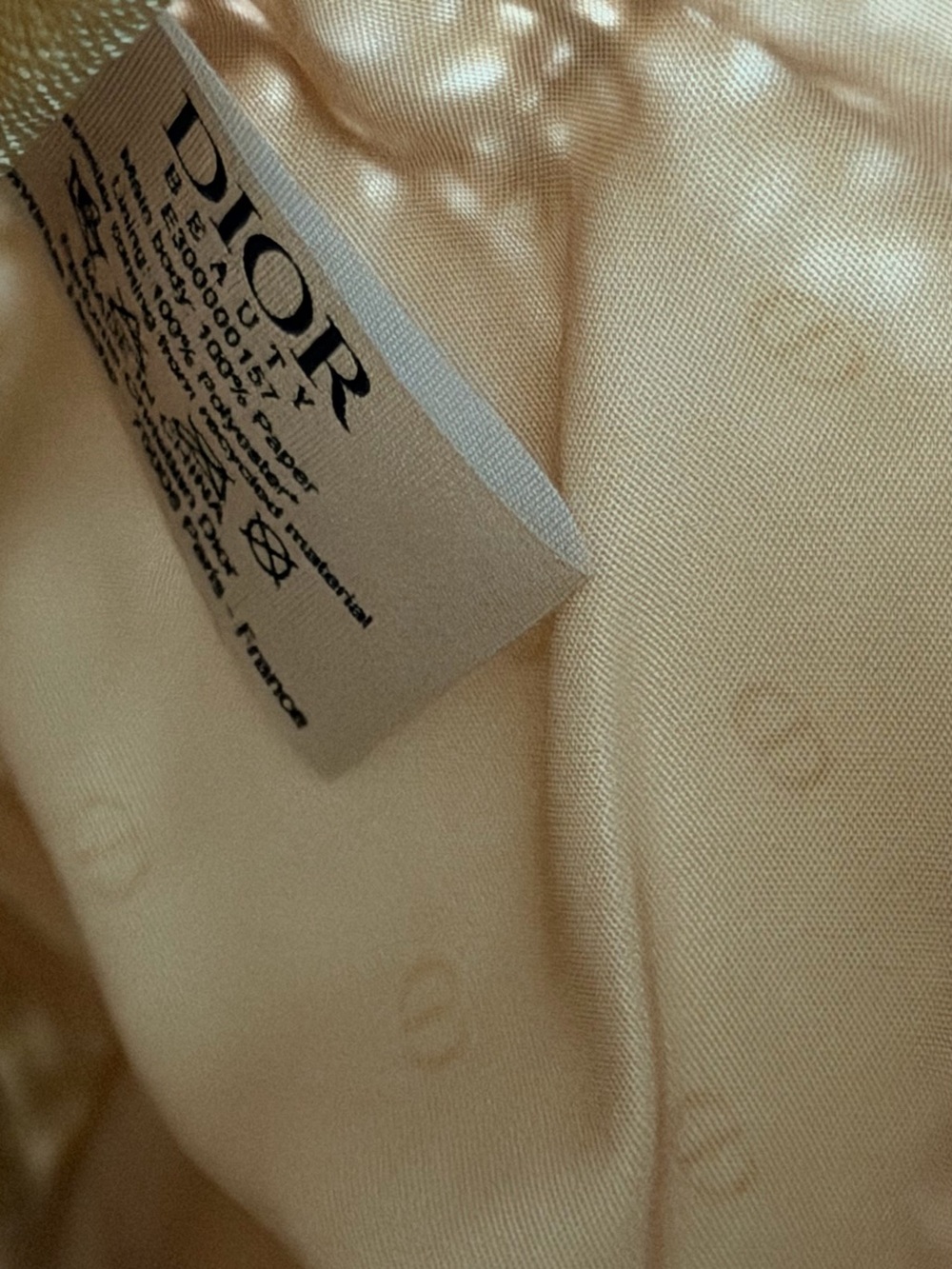 New Christian Dior GWP Tote Bag Beige Straw Embroidery Logo Novelty - Picture 3 of 6